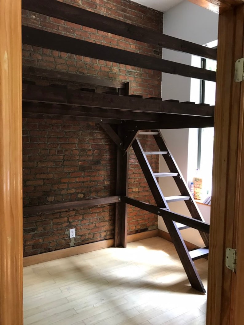 Full or Queen Loft Bed Project Kit W/ Ladder From Etsy