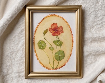Poppy Watercolor Painting: August Birth Flower Fine Art Print