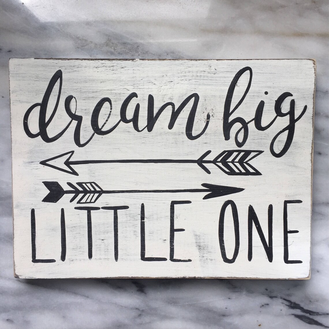 Hand painted dream big little one sign baby etsy