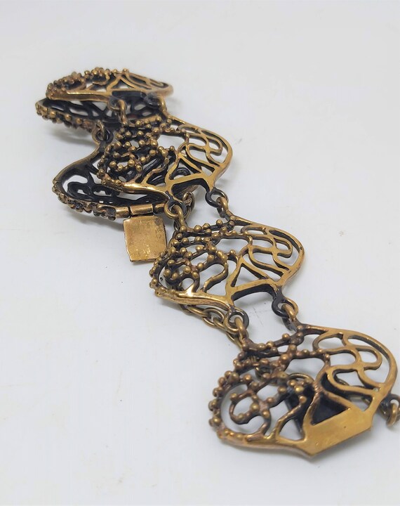 Modernist,bronze ,vintage, bracelet, Hannu Ikonen… - image 1