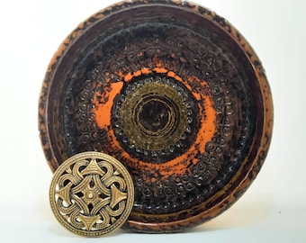 Sigmund Espeland, noruego, vtg, colgante/pin/broche de estilo vikingo de bronce, Noruega, serie Snorre, escandinavo, celta, nórdico