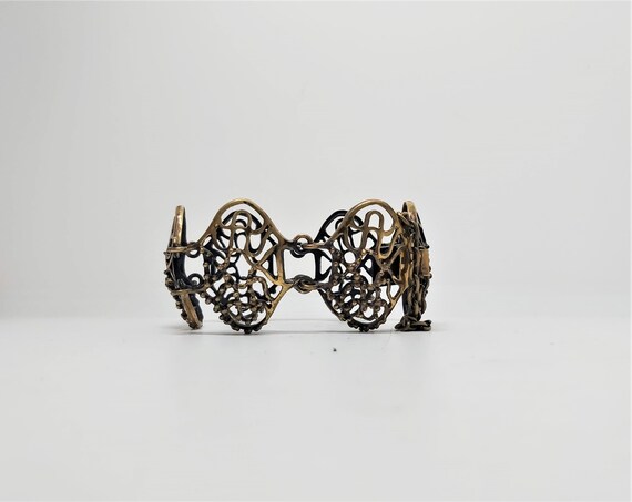Modernist,bronze ,vintage, bracelet, Hannu Ikonen… - image 4