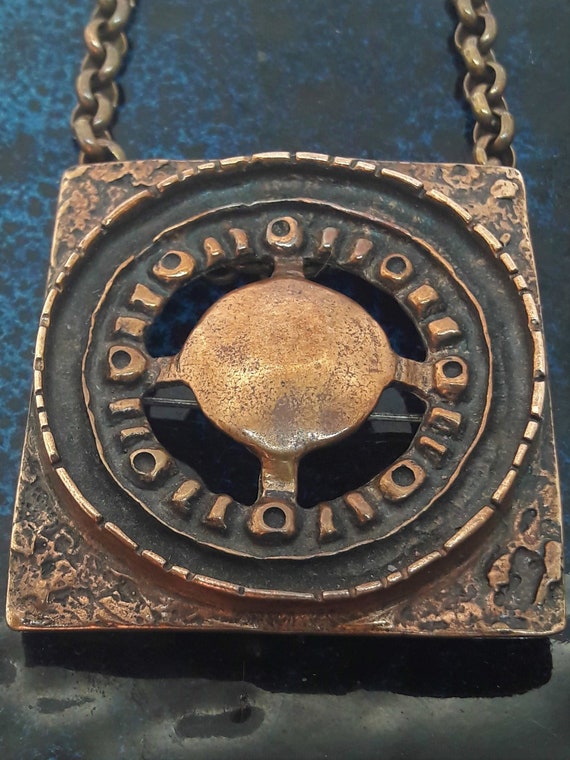 Vintage bronze necklace / brooch , Unn Tangerud .… - image 3