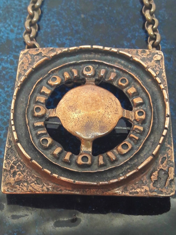 Vintage bronze necklace / brooch , Unn Tangerud .… - image 2