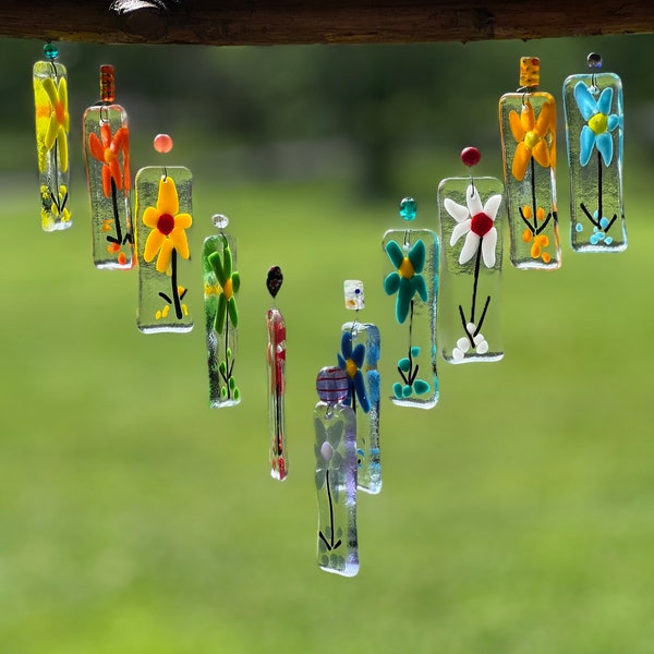 wind chimes flowers by GlassyMountainArts