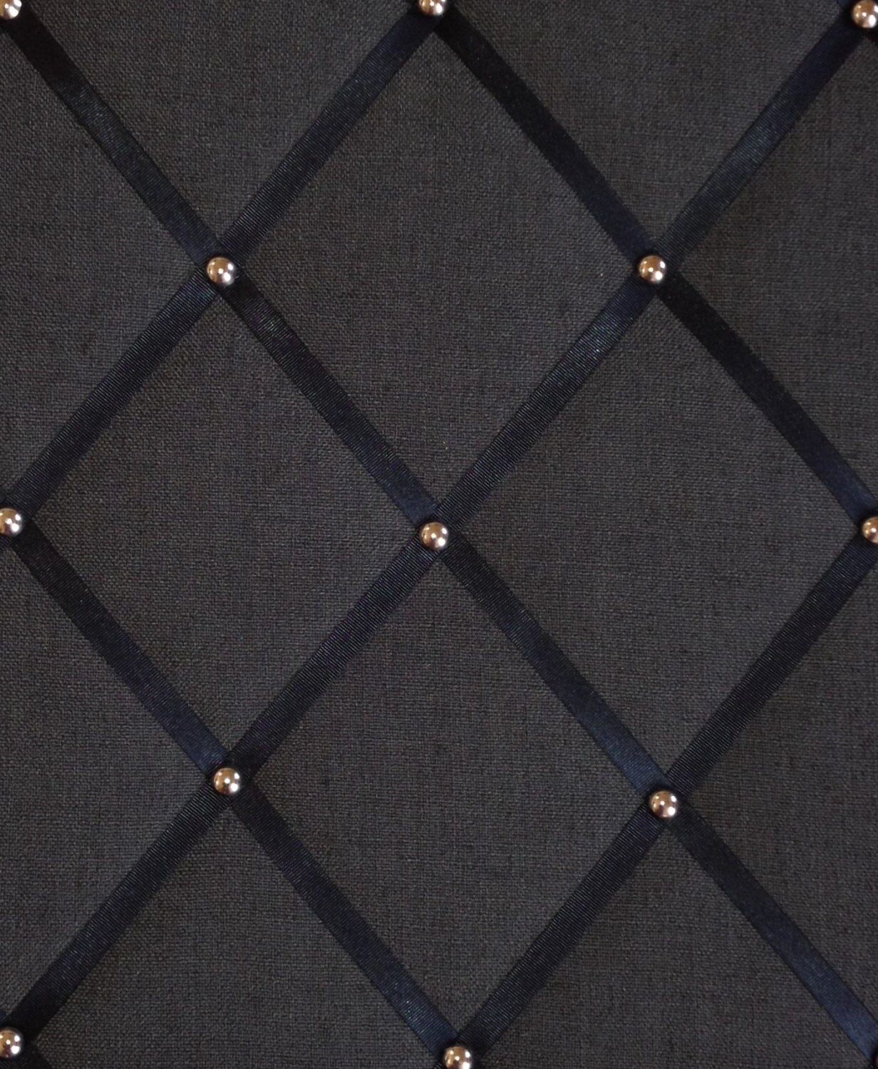 Buy Black Linen & Chrome Trim Large Fabric Notice Board Hangs Online in  India - Etsy