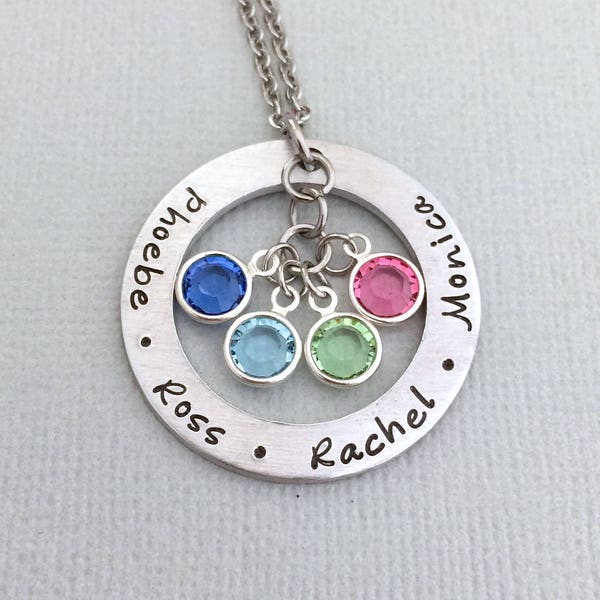 Custom Name Necklace, Family Necklace, Gift for Mom, Mother Jewelry, Grandma Necklace, Birthstone Necklace, Nana Necklace, AnesandEve