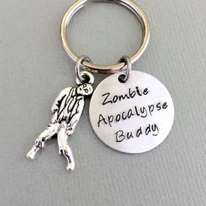 Zombie Apocalypse Schlüsselanhänger, Zombie Schlüsselanhänger, Geschenk für Ihn, Geschenk für Freund, Bester Freund Schlüsselbund, The Walking Dead