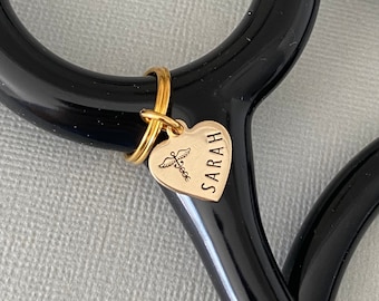 Personalised Stethoscope ID Tag, Name Tag, Stethoscope Charm, Nurse Graduation Gift, Doctor Gift, Midwife Gift, Vet Tech Gift, Veterinarian
