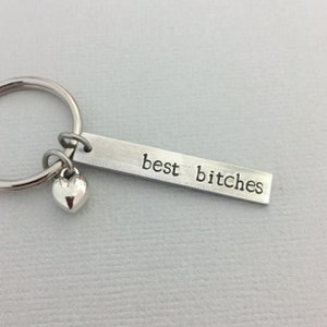 Doppelseitiger Bester Hündinnen Schlüsselbund, Geschenk für beste Freundin, Freundin Schlüsselbund, Freundschaftsgeschenk