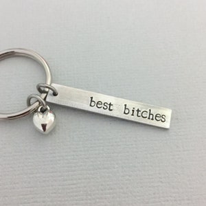 Double Sided Best Bitches Keychain, Best Friend Gift, Girlfriend Keychain, Friendship Gift