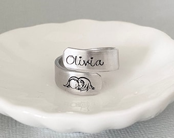 Personalised Baby Memorial Ring, Angel Baby, Pregnancy Loss Gift, Mummy of An Angel, Kepsake, Miscarriage Gift, Stillborn Jewellery