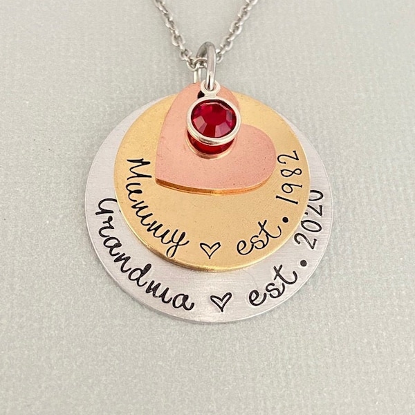 Personalised Grandma Necklace, Nanna Jewelry, Gift for Mum, Mummy Necklace, Mother's Day Gift, Mommy Jewelry, Love You Mom, Gift for Her
