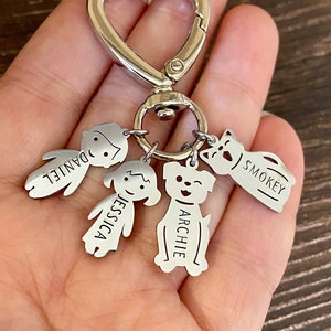 Personalised Family Key Chain, Gift for Mum, Mother Keychain, Mother's Day Gift, Pet Keychain, Birthday Gift, Grandma Keyring, Stepmom Gift