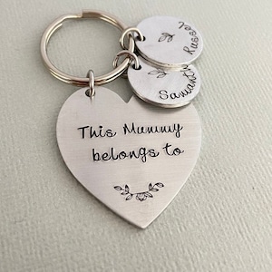 Personalised Mummy Keychain, Gift for Mom, Grandma&#39;s Gift, Mother&#39;s Day Gift, New Mom Keychain, Mommy Keychain, Mummy Birthday Gift