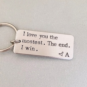 I Love You The Most Keychain, Girlfriend Boyfriend Keyring, Husband Wife Gift, Anniversary, Gift for Men, Couple Gift