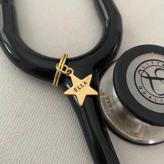 Custom Star Stethoscope ID Tag, Silver Name Tag, Doctor Gift, Nurse Graduation Gift, RN Nurse, Veterinarian Gift, Vet Tech, Midwife Gift