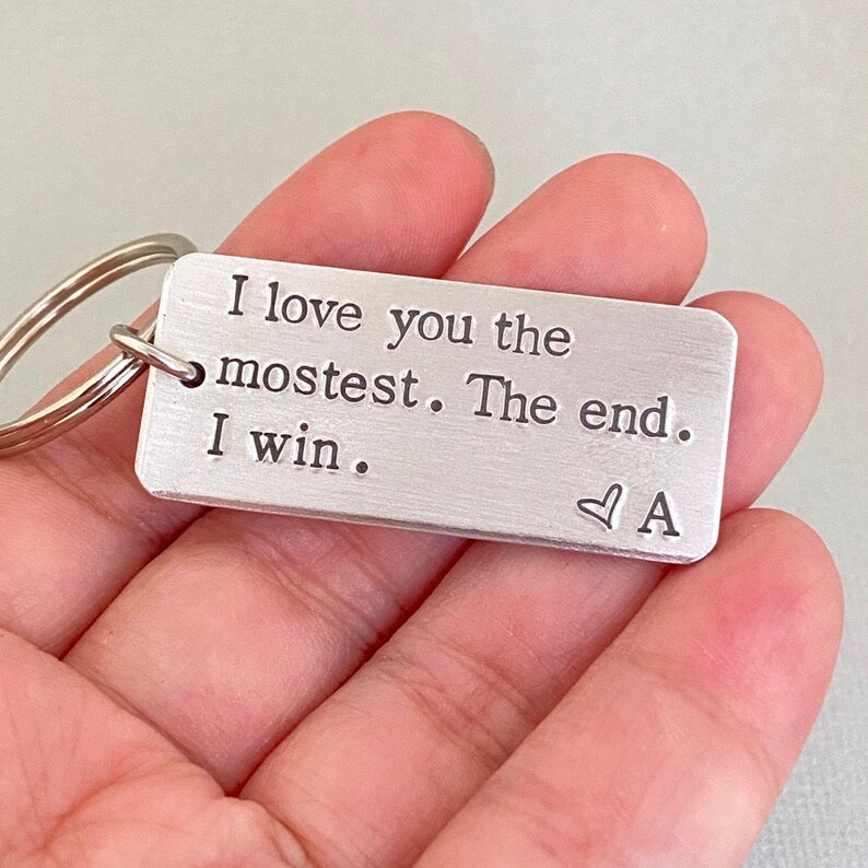 I Love You The Most Keychain Girlfriend Boyfriend Keyring Etsy Australia