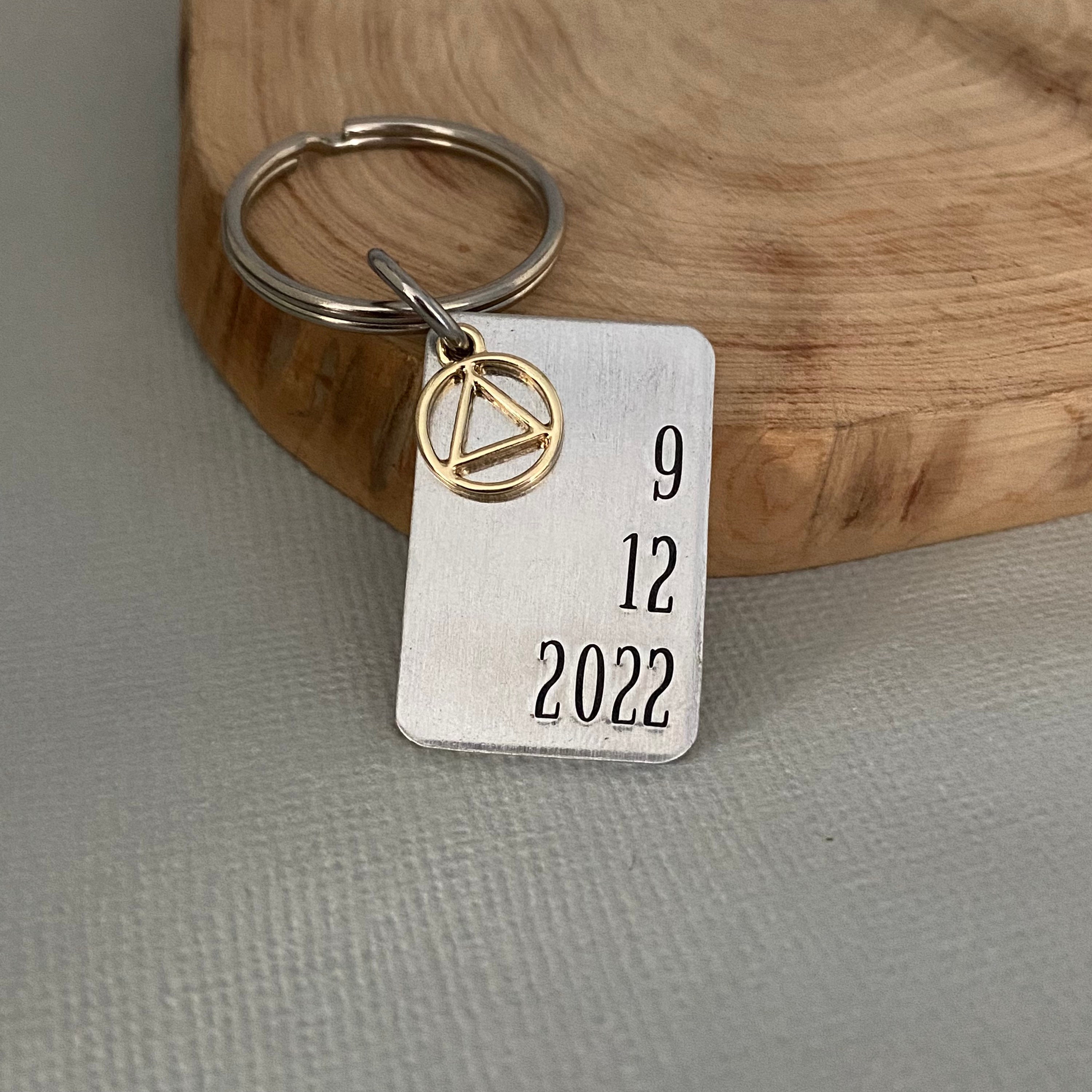 Recovery Keychains Double Sided Sobriety Gift, Recovery Keychain for Men, Narcotics ...