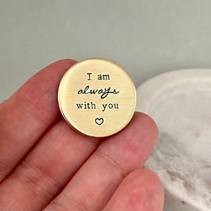 Double Sided Always Token, Long Distance Gift, Mental Anxiety Support Gift for Friend, Gift from Mum, Pocket Hug, Keepsake Token, Sister