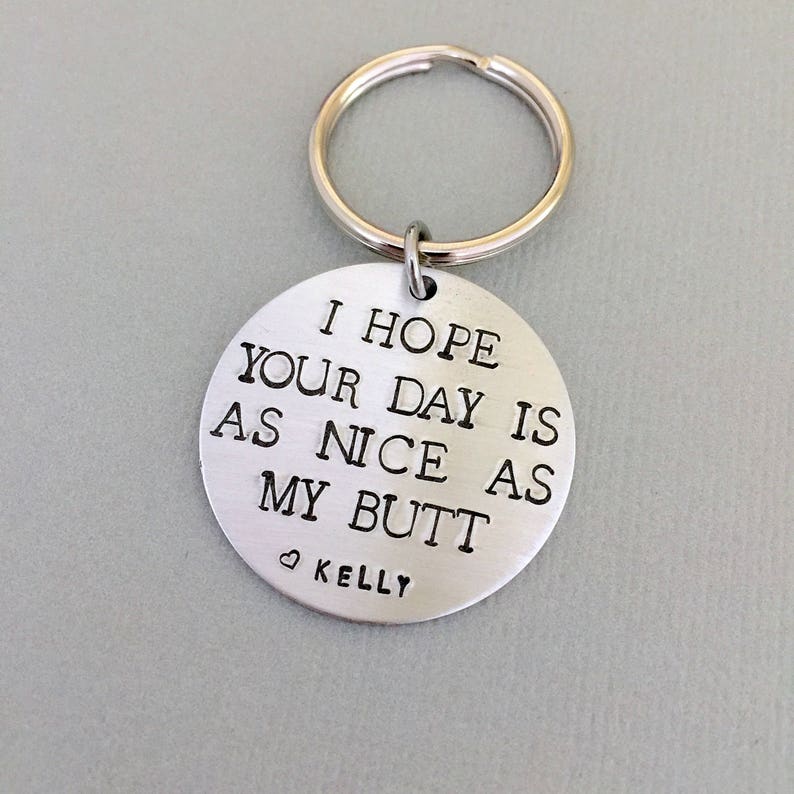 Funny Butt Love Keychain Let Me Touch Your Butt Forever Cute Love Poems Anniversary Gifts For Bf GF Husband