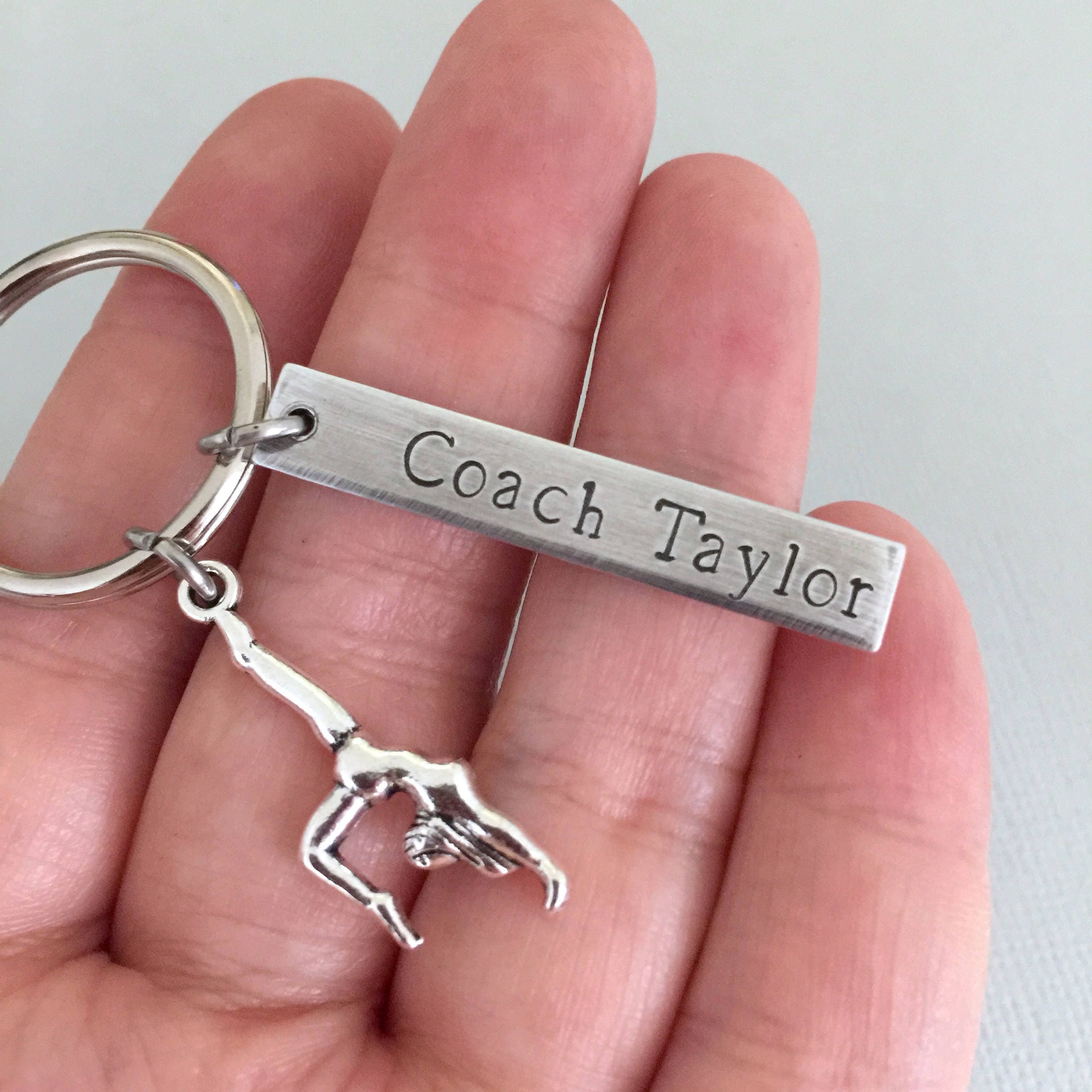Double Sided Gymnastic Coach Keychain Gymnastic Coach Gift Etsy Australia