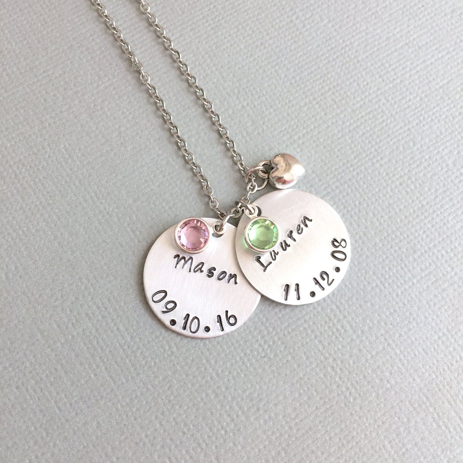 Personalised Mother Necklace Mother Gift Date Necklace Two Etsy Australia