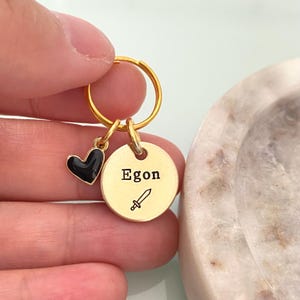 Mini plaquinha de identificação em formato de espada para animais de estimação, ideal para gatos, filhotes, gatinhos e cães de pequeno porte. Leve e prática, com 15 mm ou 5/8 de polegada.