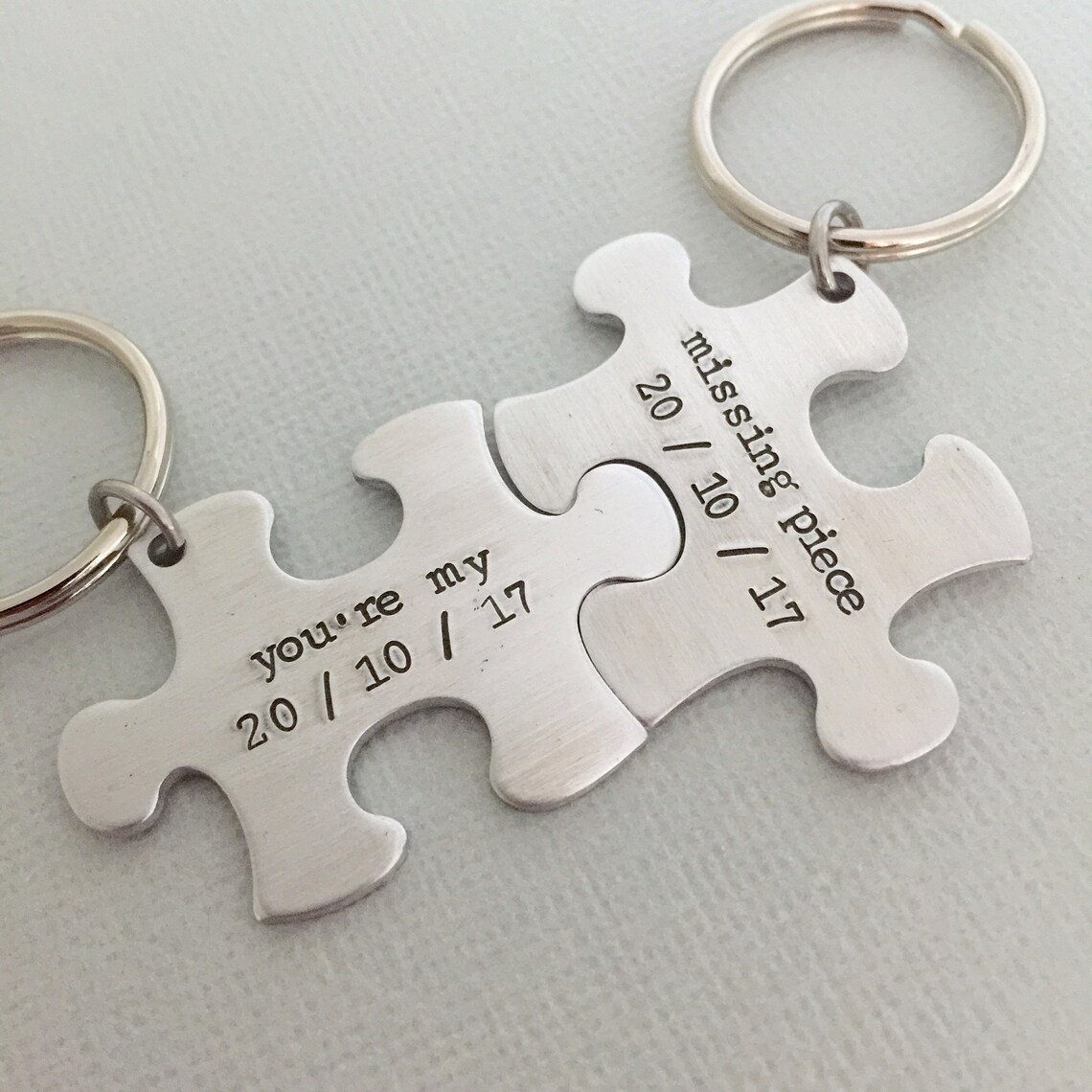 Puzzle Piece Keychain Missing Piece To My Heart By TesoroJewelry
