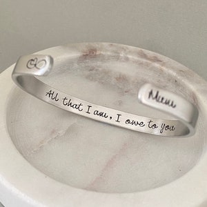 Pulsera madre de la novia, regalo para mamá, regalo de boda, joyería nupcial, mensaje oculto, regalo del día de la madre, pulsera de mamá, regalo de la novia
