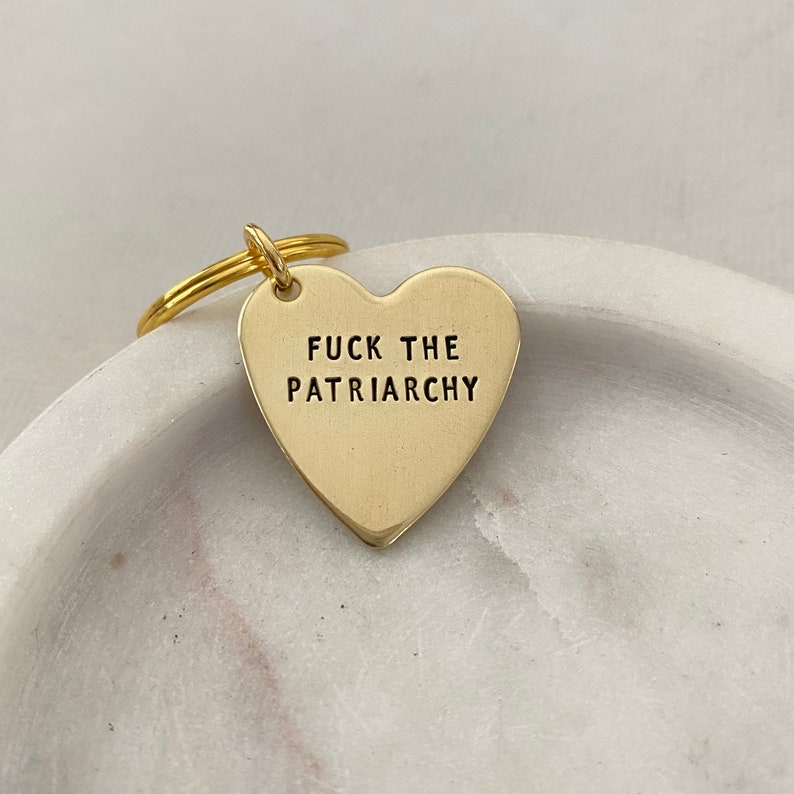 Double Sided F*ck The Patriarchy Keychain, Feminist Gift, Best Friend Keyring, Sister Gift, Girlfriend Gift, Feminism Gift, Party Favour image 3