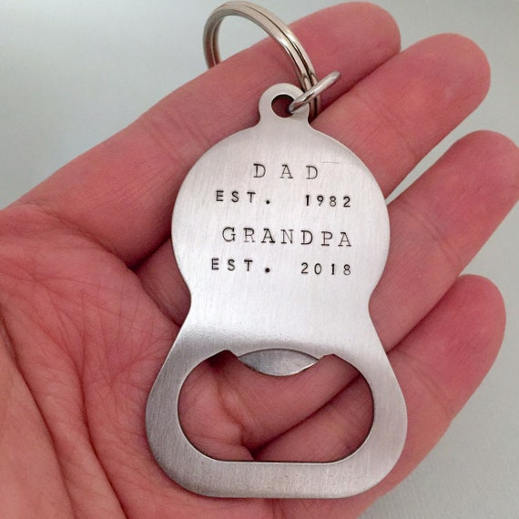 Regalos Personalizados padres día Grabado Metal Abrebotellas Papá Papá Grandad