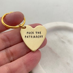 Double Sided F*ck The Patriarchy Keychain, Feminist Gift, Best Friend Keyring, Sister Gift, Girlfriend Gift, Feminism Gift, Party Favour