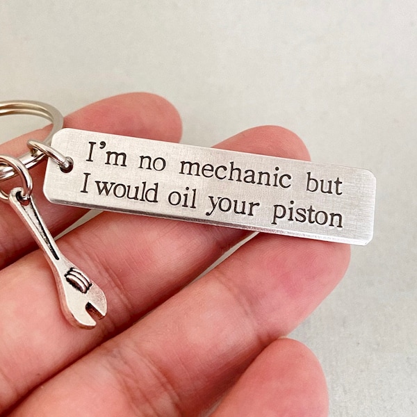 Double Sided Mechanic Keychain, Tool Keyring, Car Lover Gift, Gift for Him, Funny Gift, Engineer Gift, Boyfriend Gift, Gift for Husband