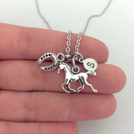 Collana a disco con testa di cavallo in acciaio inossidabile stile etnico collan