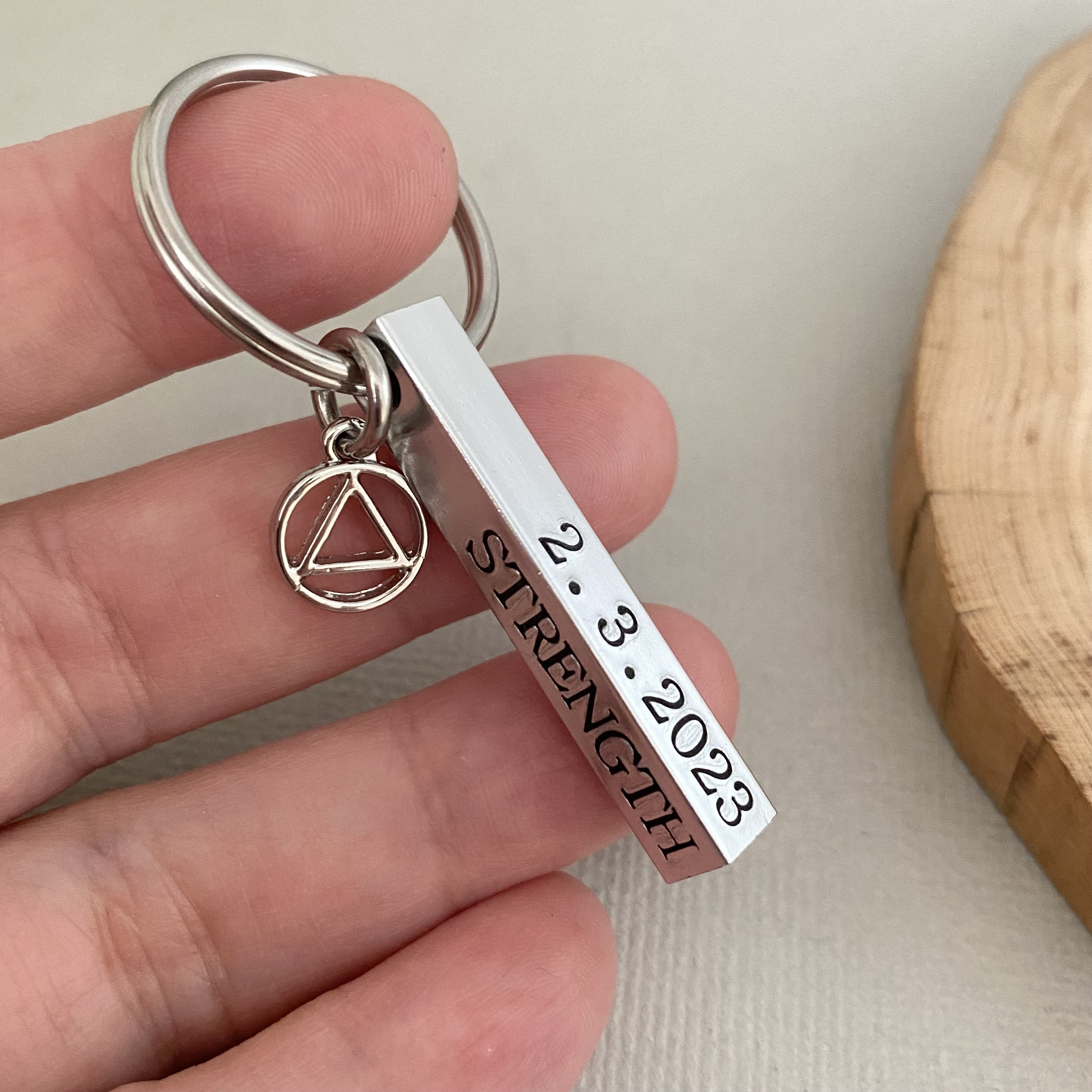 Portachiavi Sobrietà 30 Giorni - Regalo Motivazionale | Acciaio Inox