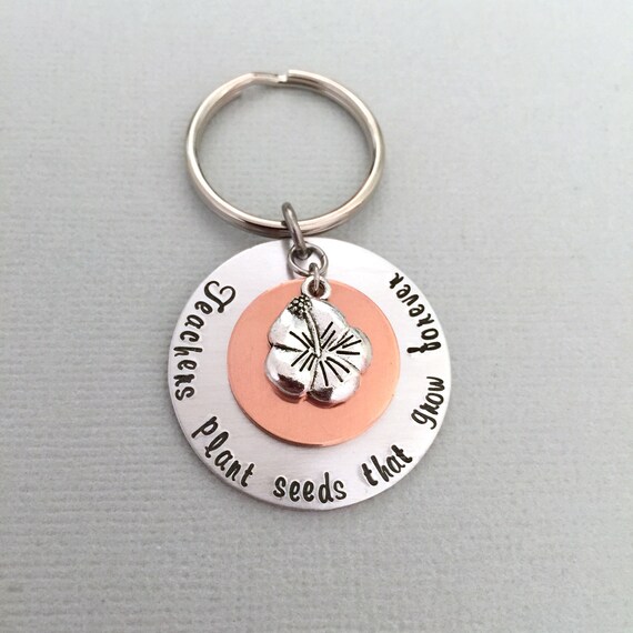 Grazie per avermi aiutato a crescere! Portachiavi con api regalo di addio, educatrice, regalo per la mamma del giorno, per l'asilo e l'educatore, Argentato, 3cm