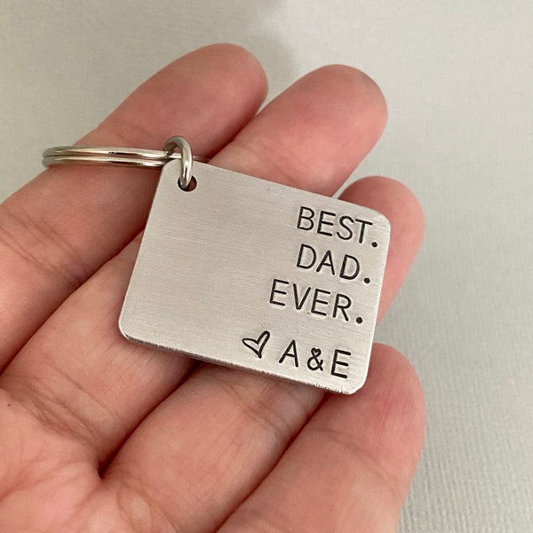 Personalised Best Dad Keychain, Gift for Daddy, Husband's Birthday Gift, Uncle Keychain, Gift for Grandpa, Papa's Keychain, AnesandEve