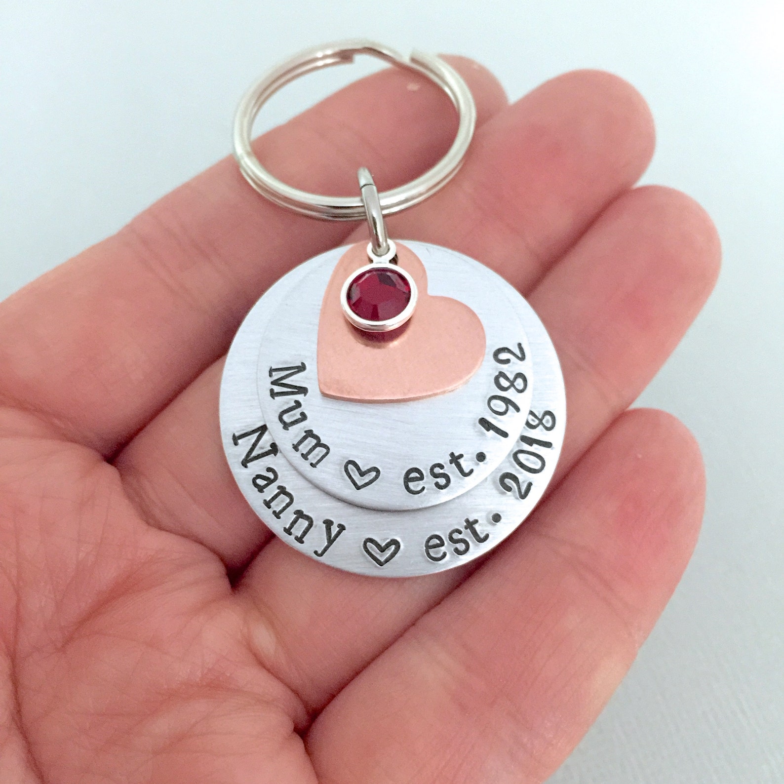 Personalized Grandma Keychain Mother Gift Gift for Mom Etsy