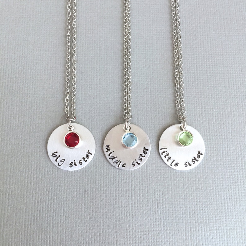Collar Hermana Hermana Mayor Hermana Media Hermana Peque a Etsy