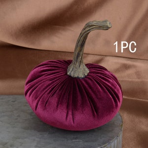 wine red velvet pumpkins,wine velvet pumpkin,wedding decoration,home decor,chic decor,autumn decorations,fall centerpiece,wedding pumpkin