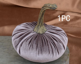 taupe velvet pumpkins,velvet pumpkin,wedding decoration,home decor,chic decor,autumn decorations,fall centerpiece,wedding pumpkin