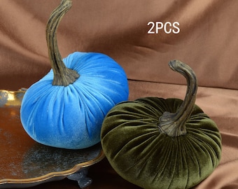 velvet pumpkins,2 pieces, olive  velvet pumpkin,fall wedding decoration,home decor,chic,autumn decorations,fall centerpiece,wedding pumpkin