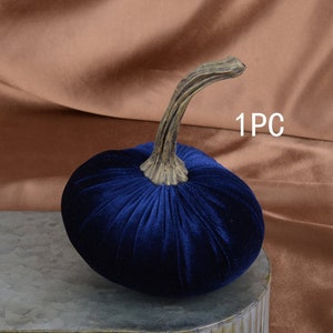 navy velvet pumpkins,velvet pumpkin,wedding decoration,home decor,chic decor,autumn decorations,fall centerpiece,wedding pumpkin
