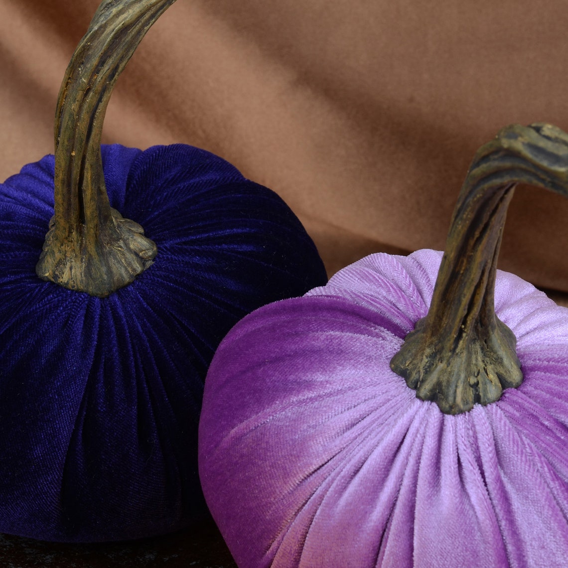 Velvet pumpkins2 piecespurple velvet pumpkinfall wedding Etsy