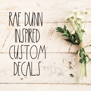 Rae Dunn Inspired Decals,  Rae Dunn Decals, Custom, Personalized Decal, Home Decor, Farmhouse, Kitchen Decor, Coffee Bar, Pantry Decor