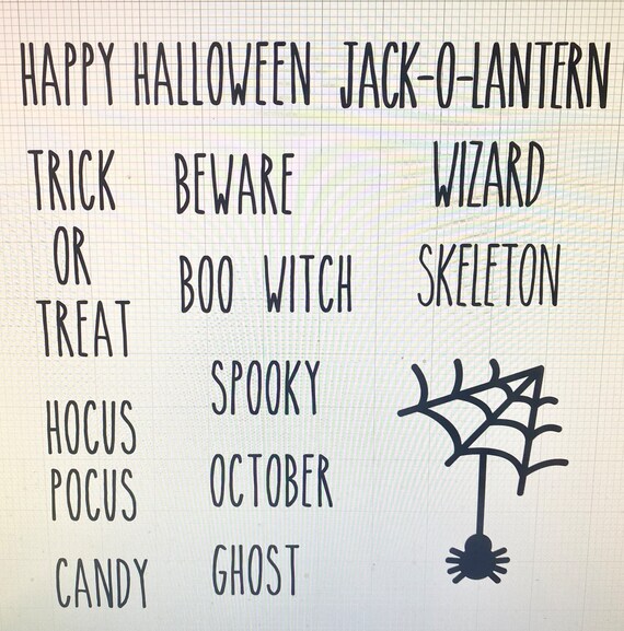 Rae Dunn Inspired Halloween Decals: Farmhouse Decor, 14 Piece Set