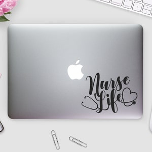 Nurse Life Vinyl Decal Nursing Decal Stethoscope Decal Laptop Decal Nurse Car Decal Yeti Decal Nurse Sticker
