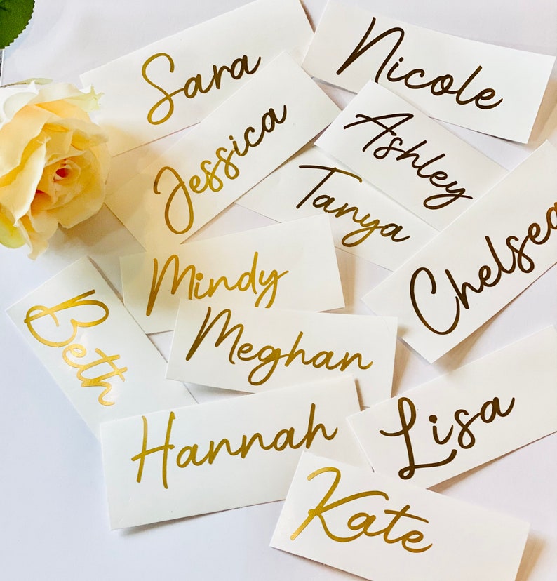 Name Decal, Bridesmaid Proposal, Wedding Favors, Labels, Bridesmaid Proposal Box, Maid of Honor Proposal, Bridal Party Gift Tag ,Handwritten 