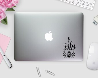 Essential Oil Decal Sticker - Laptop Decal - Laptop Sticker - Car Decal - Macbook Sticker - Vinyl Sticker - Car Sticker - Oily Mama